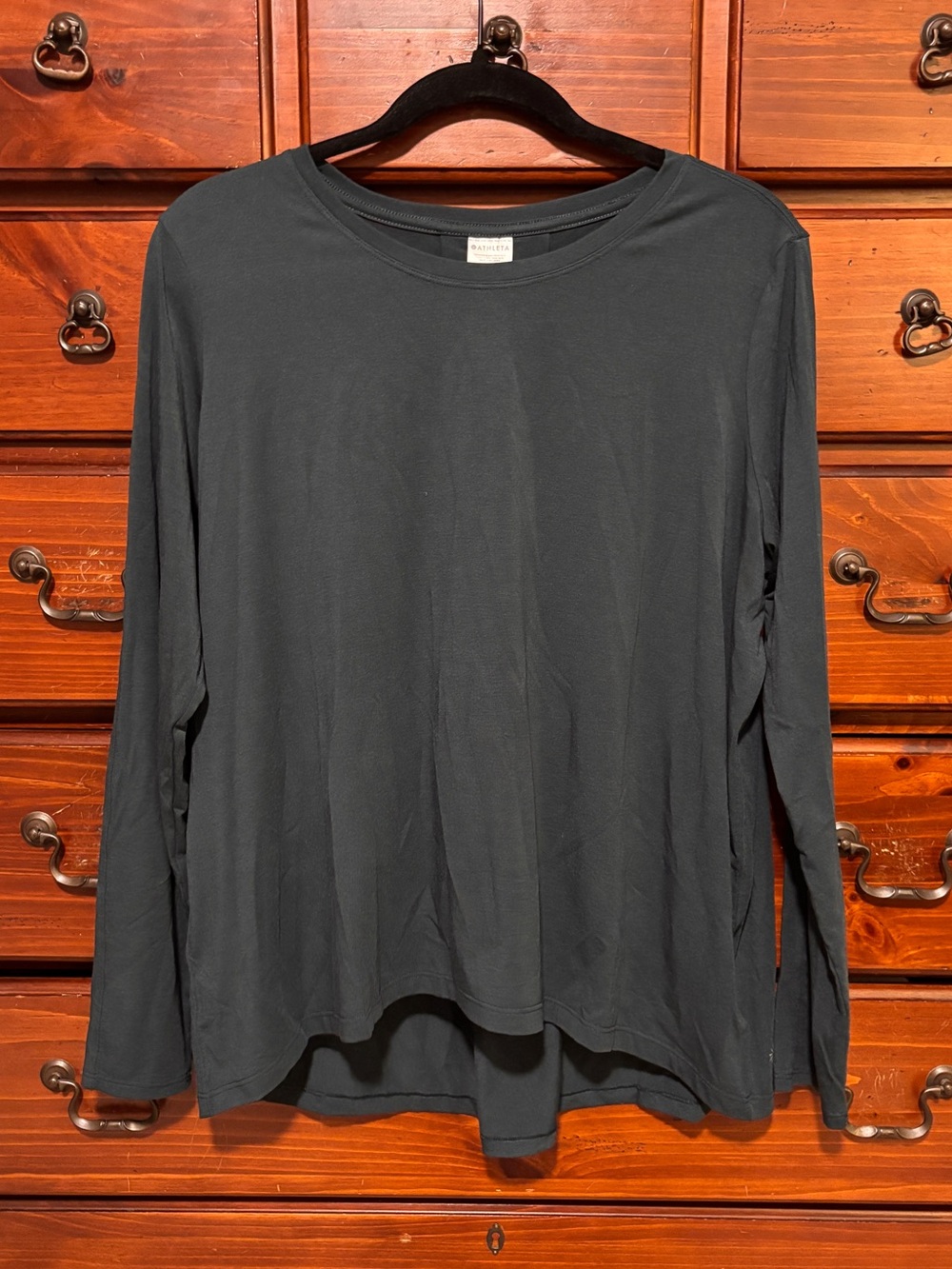 Athleta With Ease long sleeved tee - size M, dark green